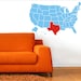 MAP OF USA- Vinyl Decal - Map of the United States