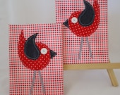 Oh so tweet....Sassy red and blue birdies DUO Free shipping Australia