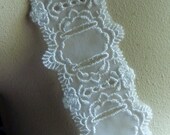 Stretch Lace in White for Bridal, Costume, Lingerie or Jewelry Design  STR 1415