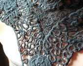 Vintage Black Lace Collar Bodice Piece for Costumes, Clothing Design, Altered Art or Clothing, Victorian Steampunk Wear nac7b