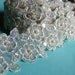 Beaded Lace in Gold Champagne with Faux Pearls for Bridal, Appliques, Headbands, Costume Design