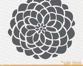 Vinyl Wall Decal SALE- 13in. STORM GREY Bloom Vinyl Wall Graphic, Sticker, Flower