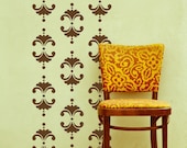 Vinyl Wall Decal, Vintage Floral Damask- 18 Graphics-  Vinyl Wall Graphics, Wallpaper, Sticker, item 10033