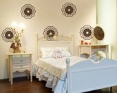 Vinyl Wall Decals, Moroccan Flower Wall Graphics- 10 graphics, Wallpaper, Stickers, item 10005