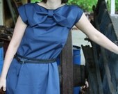 Custom Order for anika86 - Navy Blue Dress with Bow