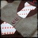 0-3M -- Brown Vest -- Blue, Orange and Tan Dot Tie -- Brown Bodysuit