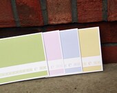 12 A2 Pretty Pastel Personalized Notecards