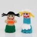 Children of the World Finger Puppet Set.  (Includes Hawaiin Girl, African-American Boy, Dutch Girl, Indian Boy, and Asian Girl.) We can create custom orders of individual puppets or puppet sets.