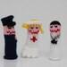 ON SALE.  Community Helpers Finger Puppet Set  (Includes Firefighter, Nurse, Doctor, Police Officer, and Chef.)  We can create custom listings of individual puppets or puppet sets.