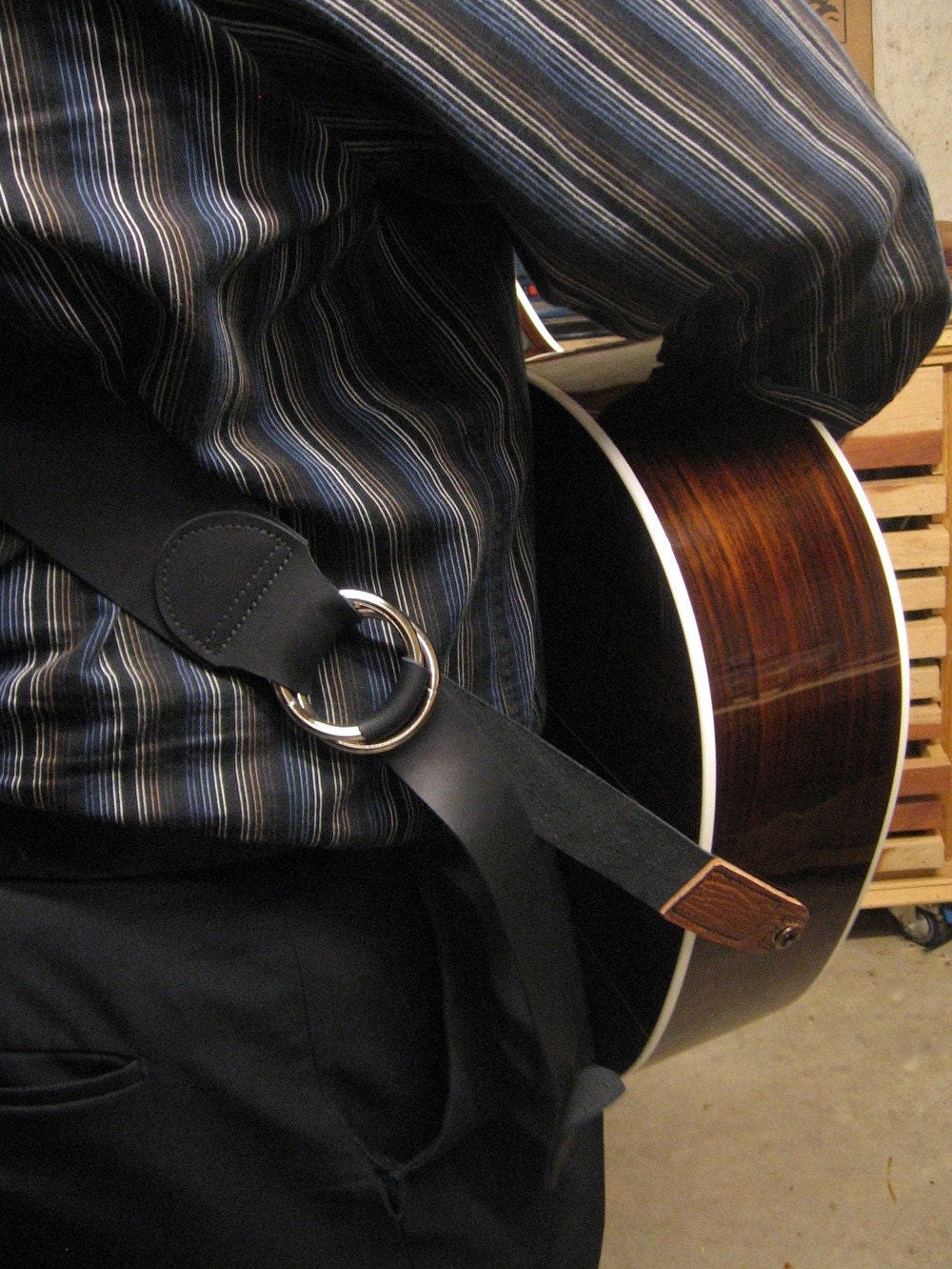 Leather Guitar Strap for Dad