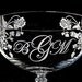 Rose Wedding Champagne Coupe, Personalized Fine Crystal Champagne Glasses, Champagne Goblets