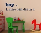 Boy with Dirt definition, vinyl decal LARGE sticker