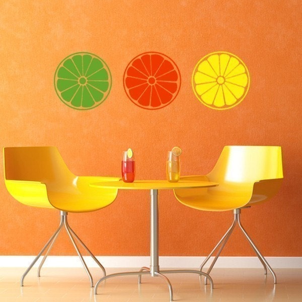 Citrus Slices, vinyl decals,