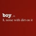 Boy - Noise with Dirt definition, vinyl wall decal