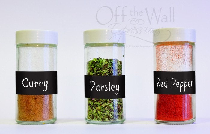 Chalkboard Spice Labels