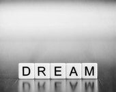 Dreaming in Black and White - 5x5 - silver grey white tiles square image black white rustic dark dreamy