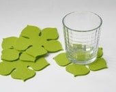 Better Homes & Gardens November 2011 Gift Guide- Flower Power Coasters in 3mm Virgin Merino Wool Felt