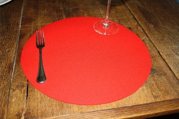 Christmas in July CIJ Round Felt Fabric Placemat 3mm by