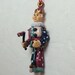 Vintage Metal Harlequin Doll, Miniature Painted ,Articulated Arms and Legs, perhaps 1970s Japan..Less Than 2 Inches Tall