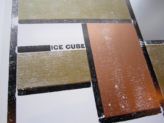 Ice Cube - Letterpress Gig Poster