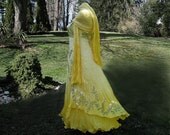 Hand painted Silk dress Lavander