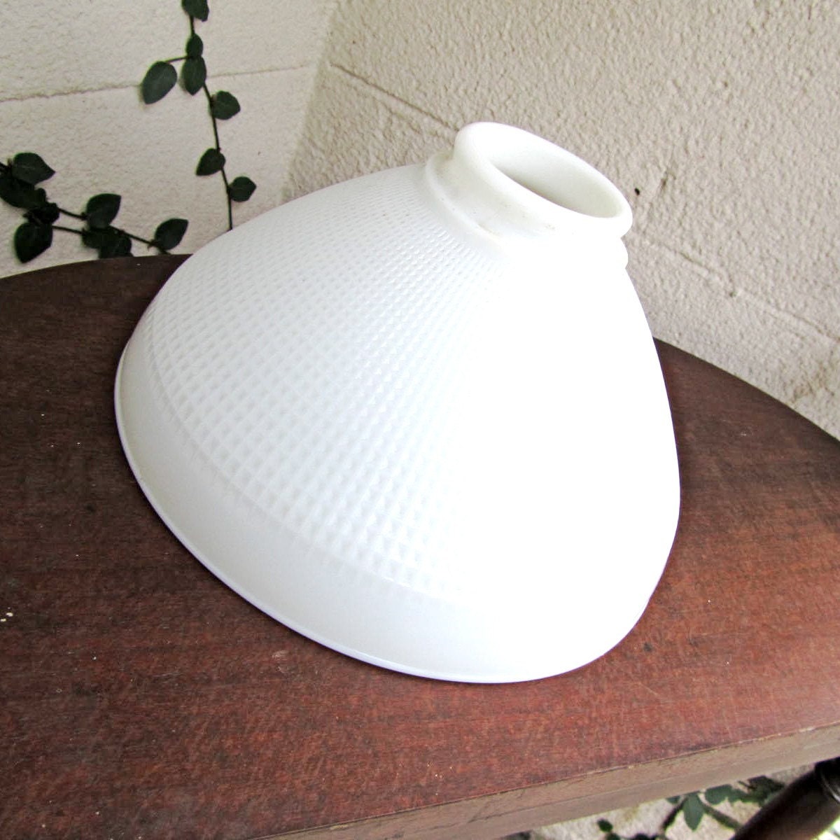 Vintage large Corning milk glass lamp shade