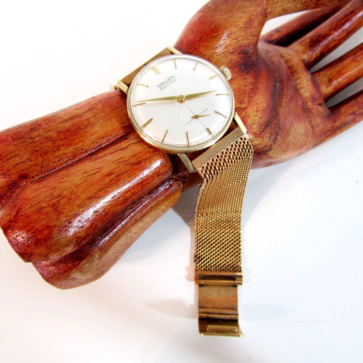 Vintage Gruen Precision mens wristwatch