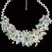 ON SALE White on White Bridal Necklace Handmade Glass Jewelry