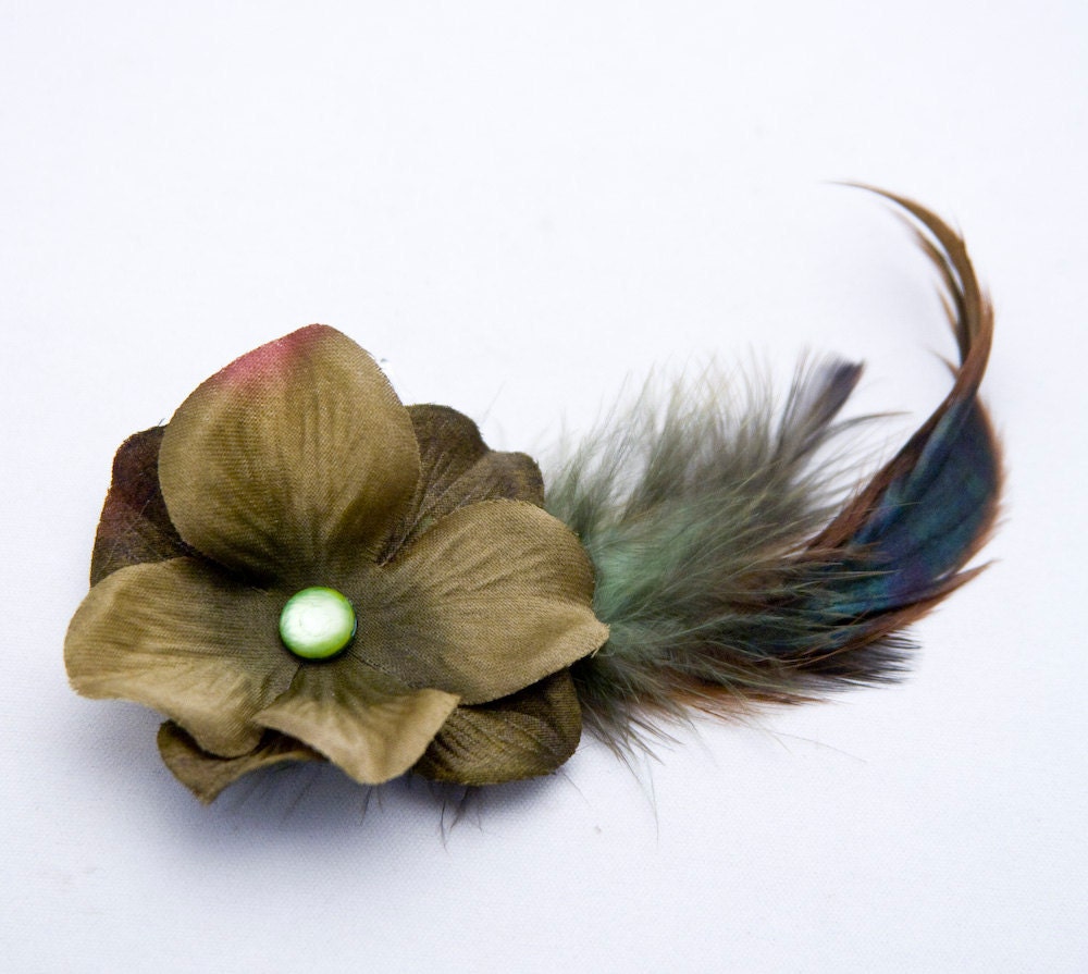 Little flower and feather comb, single