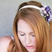 Vintage flower headbands for women in purple and pink