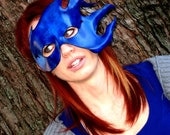 Blue Leather Wave Mask