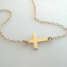 SIdeways Cross Necklace As Seen On Taylor Jacobson and Kelly Ripa - 14kt Gold Filled on a 14kt Gold Filled Chain
