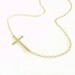 Kelly Ripa Sideways Cross Necklace - 14kt Gold Filled - Skinny Cross