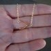 Sideways Wishbone Necklace in 18kt Gold