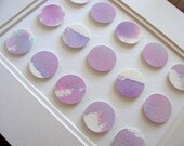 HALF PRICE Sale Watercolour 3D Circles. Purple. Mauve. Violet. Lilac. Amethyst. 5x7 inches