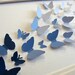 Blue Velvet - 3D Butterfly Art - Upcycled Paint Chips - 5X7