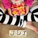 Wooden abc Children's Blocks - Black and White Simply Vintage