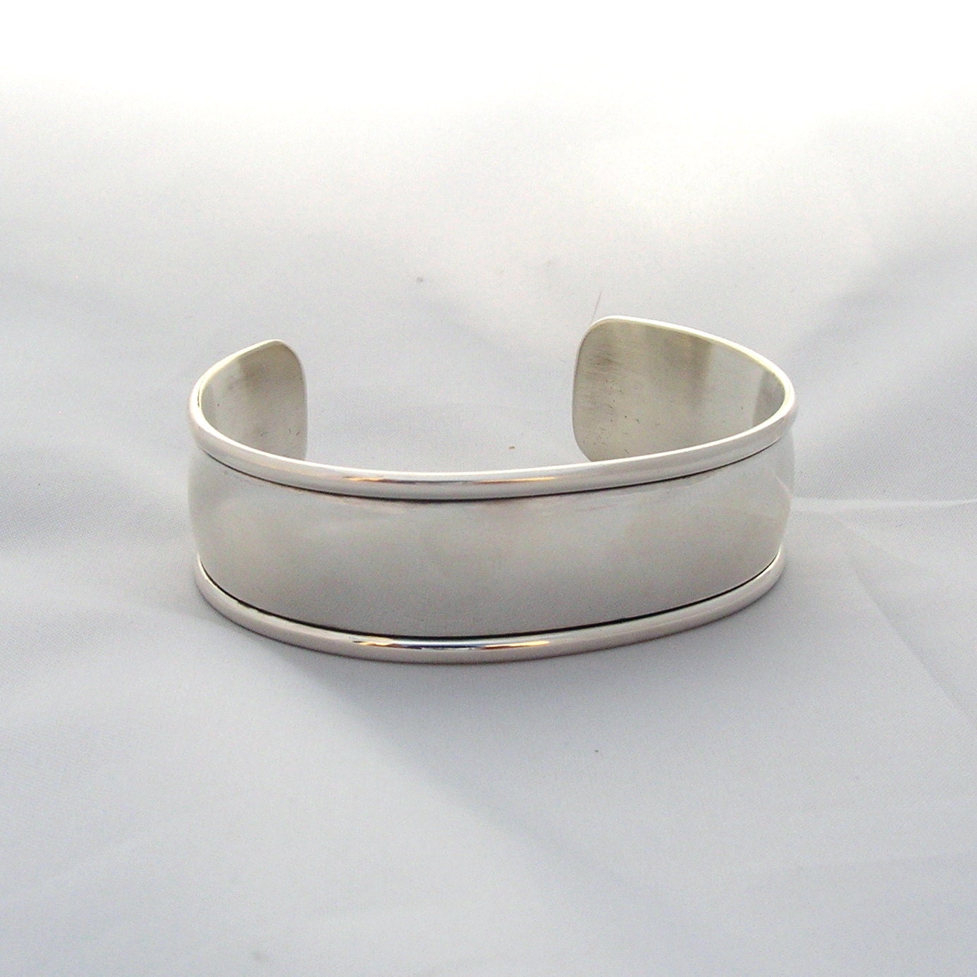 Contemporary Styled Sterling Silver Cuff Bracelet Southwestern Native Style