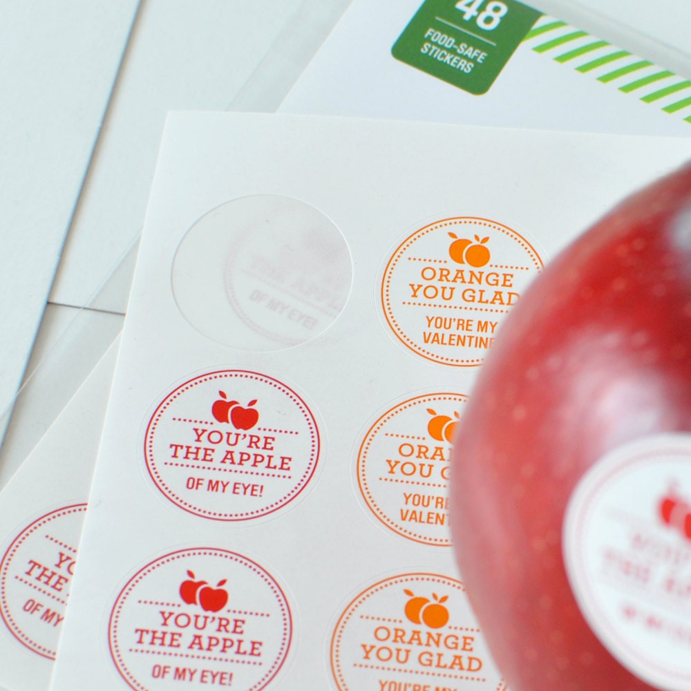 48 Naturally Sweet Fruit Stickers - Food Safe