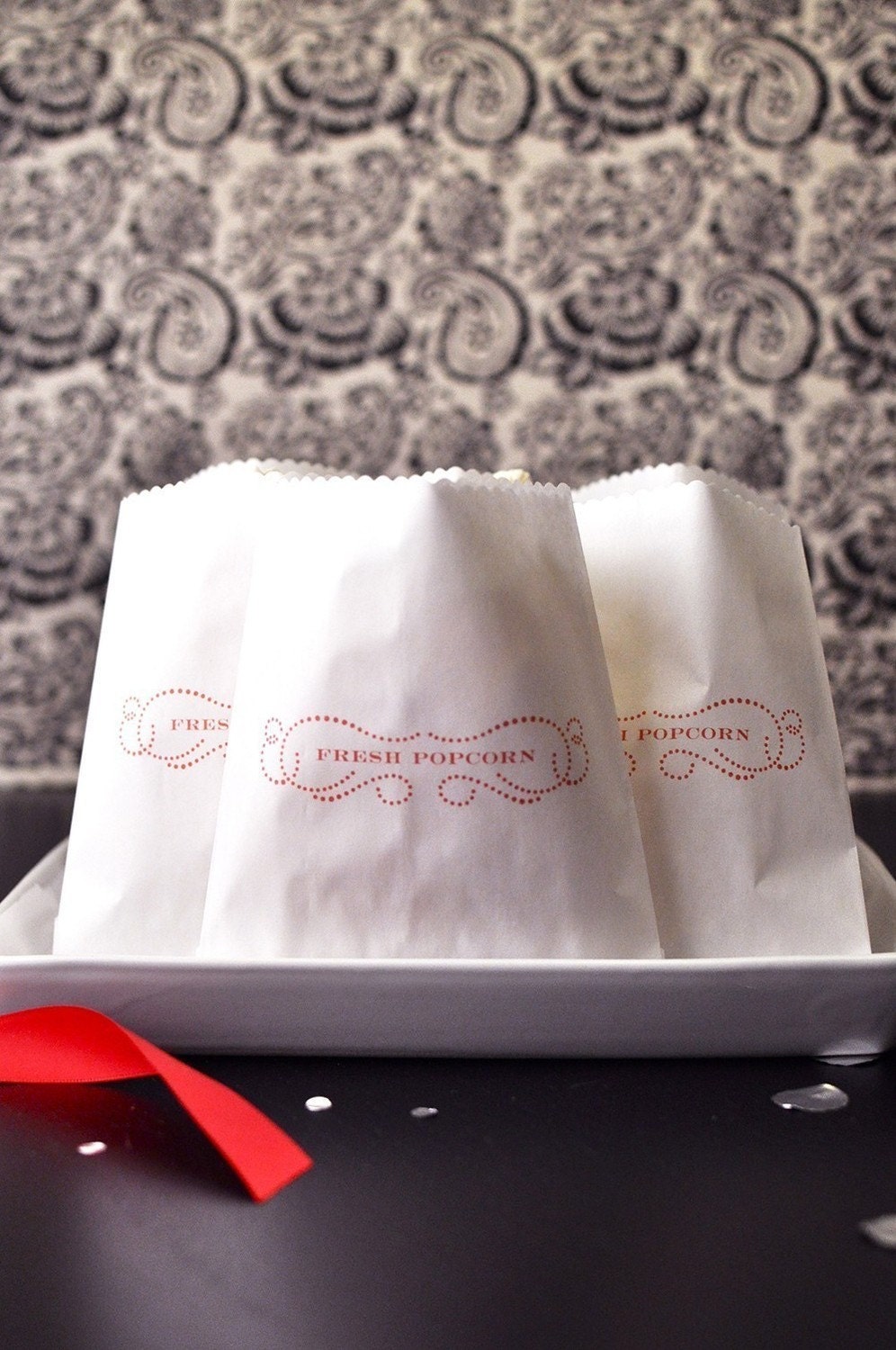 5x7 White Paper Bags - Set of 25