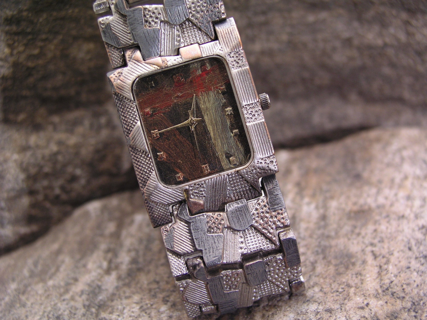 Multicolor Dial Handmade Watch Wristwatch