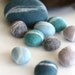 Felted Pebble Gift Set in Blue tones