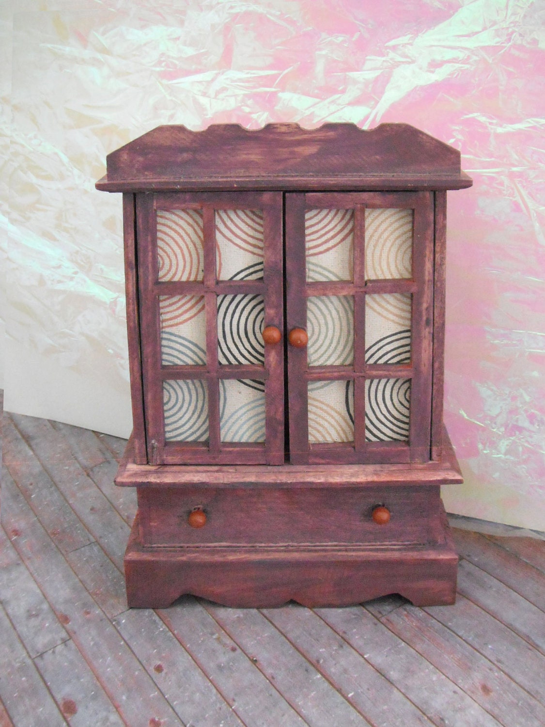 Miniature Plucky Plum Cabinet