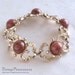 Vintage Goldstone Bracelet Gold Tone Links