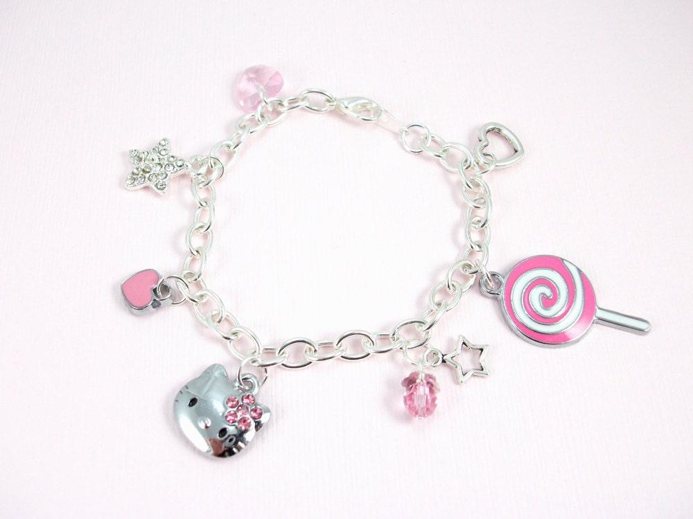 Hello Kitty Crystal Charm Bracelet - LAST ONE