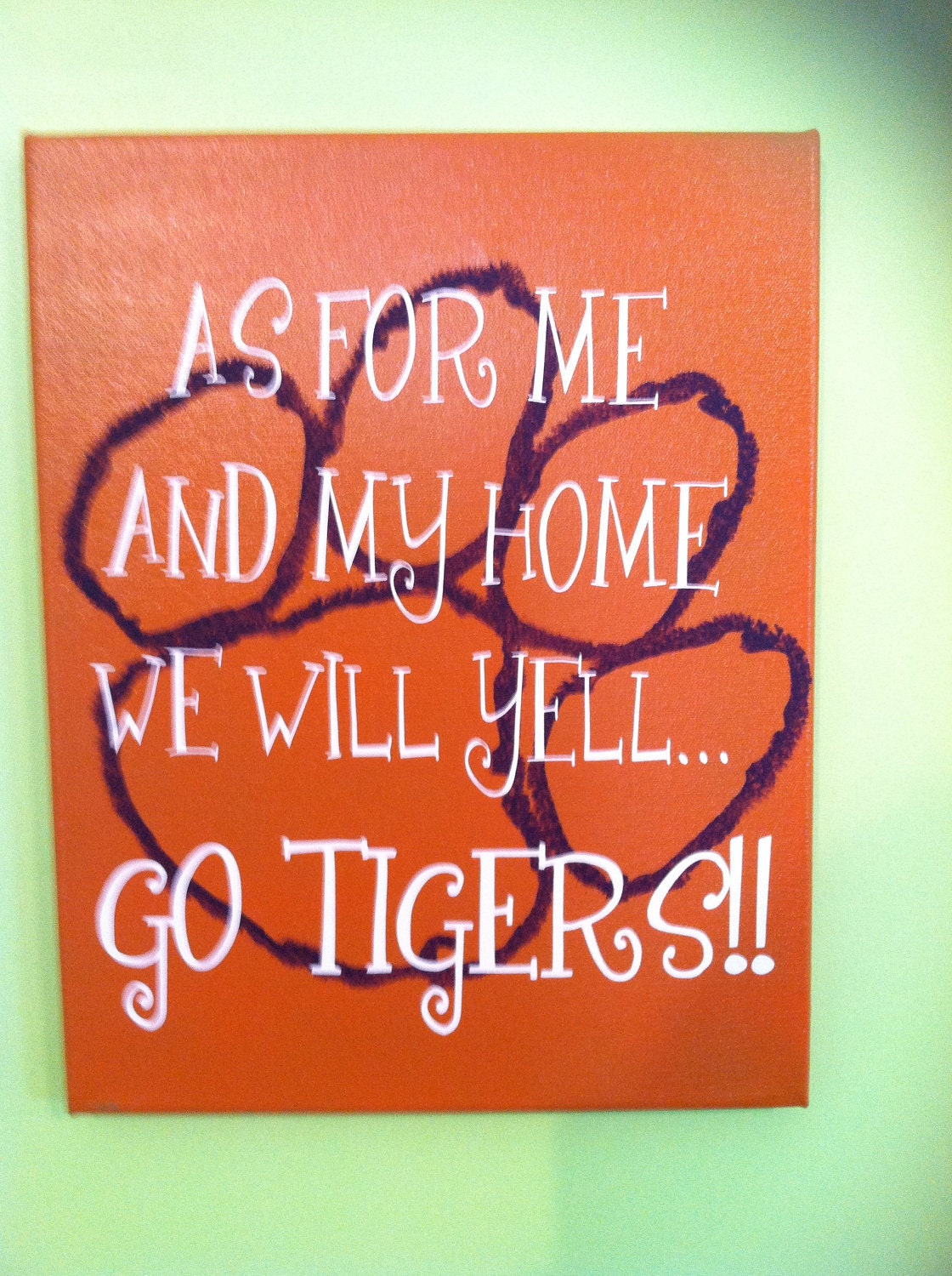As For Me... Gamecocks, Clemson,Southern painted canvas.