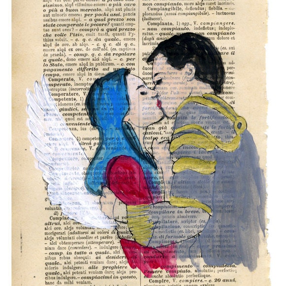 lovers illustration Watercolor romeo e giulietta mixed media painting original print page acrylic