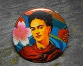 MF100 - Frida Kahlo Decorated Vanity Pocket Mirror or Magnet 3 inch