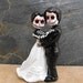 Skeleton Couple Day of the Dead Wedding Cake Topper - 4inches