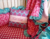 Pillow with embroidered name - Your choice of fabrics